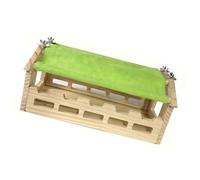 yanwuwa Passage de jeu en bois avec structure tunnel vert pour oiseaux | Espace protégé pour les petits animaux curieux, retraite en bois fabriquée à la main et itinéraire d'exploration
