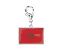 yanwuwa Pendentif drapeau en acier inoxydable, homard, argent, III | Porte-clés pour chaîne de bijoux, petit profil, tenue quotidienne