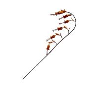 yanwuwa Piquet de jardin en métal Motif muguets rouillés 60 cm | Avec un design résistant aux intempéries et une finition antique pour décoration extérieure pour jardins et allées