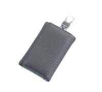 yanwuwa Porte-clé multifonction en cuir PU pour homme et femme avec clip pour clé pour un usage quotidien, gris