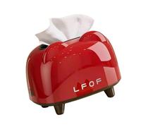 yanwuwa Porte-mouchoirs décoratif avec couvercle à ressort unique Rouge | Porte-serviettes pour salon, bureau, décoration avec ressort d'accès pour outil d'organisation de la maison