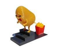 yanwuwa Potatoes Become French Fries Ornement imprimé en 3D Décorations de bureau uniques Figurines de collection Décorations d'intérieur