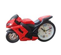 yanwuwa Réveil créatif en Forme de Moto, Horloge de Bureau, Réveil pour Chambre d'enfants, Rouge