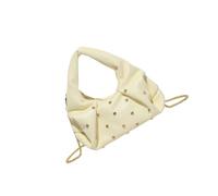 yanwuwa Sac à bandoulière tendance en polyuréthane avec rivets et sangle de chaîne, sac à main confortable sous les bras, sac à bandoulière pour un usage quotidien décontracté, jaune