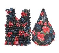 yanwuwa Sac à breloques extensible - Sac à bandoulière tendance pour femme, Rouge