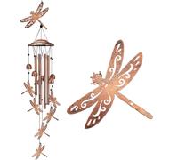 yanwuwa Son de vent en métal en forme de papillon pour décoration extérieure en fer forgé, installation facile, carillon d'anniversaire