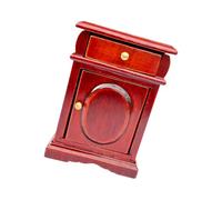 yanwuwa Table de chevet miniature 1:12 | Mobilier miniature avec détails aspect bois pour collectionneurs amateurs présentant des scènes de style