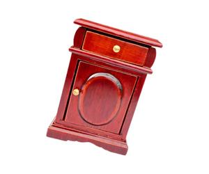 yanwuwa Table de chevet miniature 1:12 | Mobilier miniature avec détails aspect bois pour collectionneurs amateurs présentant des scènes de style