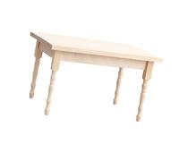 yanwuwa Table de maison de poupée en bois brut à l'échelle 1:12, 11,8 x 7,6 x 7 cm, petit modèle pour art, peinture, artisanat, meubles miniatures