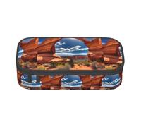 YANYU Arches National Park Trousse à crayons avec impression standard 21,6 x 5,1 x 9,4 cm pour stylos, crayons, petits articles, noir, taille unique, Noir , Taille unique