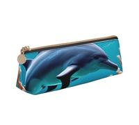 YANYU Beautiful Underwater World Trousse à crayons fonctionnelle avec fermeture éclair Motif dauphins corail 21 x 5,6 x 6,1 cm