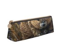 YANYU Beaver Working Trousse à crayons fonctionnelle avec fermeture éclair 21 x 5,6 x 6,1 cm