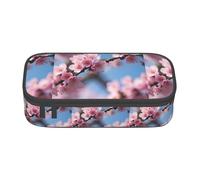 YANYU Belles fleurs de cerisier imprimé commodité trousse 8,3 x 2 x 3,7 pouces style pour stylos crayons petits objets, noir, taille unique, Noir, One size