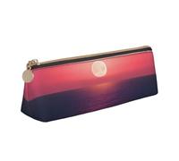 YANYU Bright Moon at Sea Trousse à crayons fonctionnelle avec fermeture éclair Motif hippie 21 x 5,6 x 6,1 cm, blanc, One Size