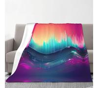 YANYU Cool Music Sound Wave Print - Couverture chaude et confortable pour canapé, chambre à coucher, anniversaire, toutes les saisons