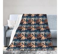 YANYU Couverture fantaisie en flanelle imprimée bateau pirate toutes saisons pour lit camping voyage