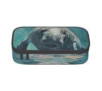 YANYU Crazy Save Trousse à crayons Motif lamantin 21 x 5 x 9,4 cm, Noir, One Size