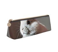 YANYU Cry White Rabbit Trousse fonctionnelle grande capacité 21 x 5,6 x 6,1 cm Pochette triangulaire avec fermeture éclair, blanc, One Size