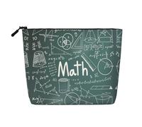 YANYU Formulas Formes Théorie Math Leçon Mots Imprimés Trousse de Maquillage Simple Couche Imperméable Voyage Cosmétique Organisateur Grande Capacité, noir, One Size