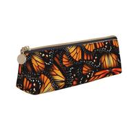 YANYU Heaps of Orange Trousse fonctionnelle avec fermeture éclair Motif papillons monarques 21 x 5,6 x 6,1 cm