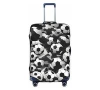 Yanyu Housse de protection universelle élastique et lavable avec motif ballon de football pour adulte Noir/blanc, blanc, Small