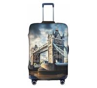 Yanyu Housse de protection universelle élastique lavable pour bagage adulte Motif pont de la vieille tour de Londres, blanc, Large