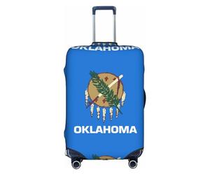 Yanyu Oklahoma State Flag Housse de protection universelle élastique lavable pour bagage adulte, blanc, Small
