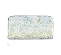 YANYU Portefeuille à main en cuir imprimé algues vertes bleu mer pour femme, style décontracté et voyage, pour toutes les occasions, noir, One Size, Art