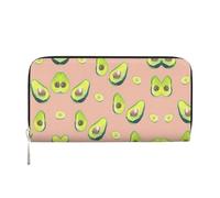 YANYU Portefeuille à main en cuir imprimé avec de nombreuses images d'avocat pour femme, style décontracté et voyage, pour toutes les occasions, noir, One Size, Art