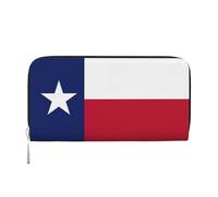 YANYU Portefeuille à main en cuir imprimé drapeau de l'État du Texas pour femme, style décontracté et voyage, pour toutes les occasions, noir, One Size, Art