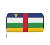 YANYU Portefeuille en cuir imprimé drapeau de l'Afrique centrale pour femme, style décontracté et voyage, pour toutes les occasions, noir, One Size, Art