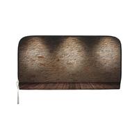 YANYU Portefeuille en cuir imprimé « Lights hit the brick wall » - Pour femme - Style décontracté et voyage - Pour toutes les occasions, noir, One Size, Art