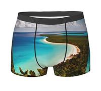 YANYU Slip élégant imprimé île de Cuba pour homme, respirant, extensible, léger et confortable à porter toute la journée, Noir/blanc, XL