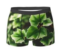 YANYU Slip élégant pour homme imprimé fleurs de lierre respirant extensible léger confortable à porter toute la journée, Noir, XXL