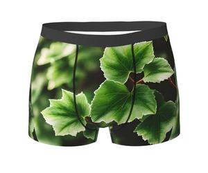 YANYU Slip élégant pour homme imprimé fleurs de lierre respirant extensible léger confortable à porter toute la journée, Noir, XXL