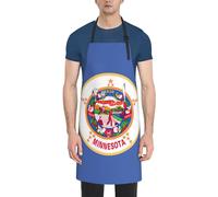 YANYU Tablier de cuisine élégant avec poches pour cuisine, pâtisserie, peinture - 71 x 83 cm - Motif drapeau de l'État du Minnesota