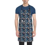 YANYU Tablier de cuisine élégant avec poches pour cuisine, pâtisserie, peinture - Imprimé espace - 71 x 83 cm