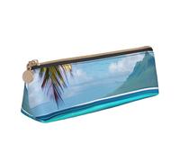 YANYU Tahiti Trousse à crayons fonctionnelle avec fermeture éclair Motif plage 21 x 5,6 x 6,1 cm