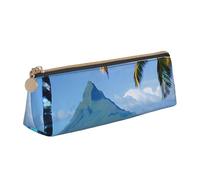 YANYU Tahiti Trousse fonctionnelle avec fermeture éclair Motif plage 21 x 5,6 x 6,1 cm, blanc, One Size