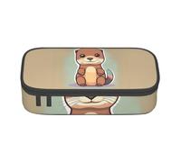 YANYU Trousse à crayons avec imprimé loutre mignon de dessin animé 21,6 x 5,1 x 9,4 cm pour stylos, crayons et petits objets