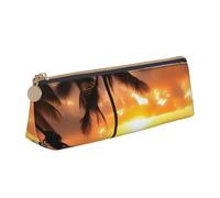 YANYU Trousse à crayons fonctionnelle avec fermeture éclair Motif hamac de plage en noix de coco 21 x 5,6 x 6,1 cm