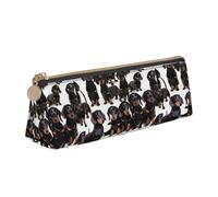 YANYU Trousse à crayons fonctionnelle avec fermeture éclair Motif teckel Weiner Grande capacité 21 x 5,6 x 6,1 cm
