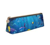 YANYU Trousse à crayons fonctionnelle avec impression sur le thème de l'océan coloré - Grande capacité - 21 x 5,6 x 6,1 cm - Poche triangulaire avec fermeture éclair