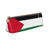 YANYU Trousse à crayons fonctionnelle avec imprimé drapeau de Palestine - Grande capacité - 21 x 5,6 x 6,1 cm - Poche triangulaire avec fermeture éclair