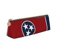 YANYU Trousse à crayons fonctionnelle avec imprimé drapeau du Tennessee - Grande capacité - 21 x 5,6 x 6,1 cm - Pochette triangulaire avec fermeture éclair, blanc, One Size