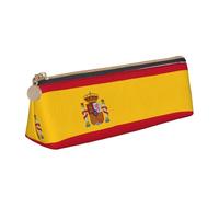 YANYU Trousse à crayons fonctionnelle avec imprimé drapeau espagnol - Grande capacité - 21 x 5,6 x 6,1 cm - Poche triangulaire avec fermeture éclair