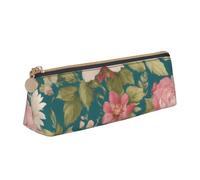 YANYU Trousse à crayons fonctionnelle avec imprimé floral - Grande capacité - 21 x 5,6 x 6,1 cm - Poche triangulaire avec fermeture éclair