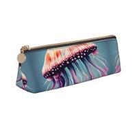 YANYU Trousse à crayons fonctionnelle avec imprimé méduses - Grande capacité - 21 x 5,6 x 6,1 cm - Poche triangulaire avec fermeture éclair