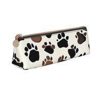 YANYU Trousse à crayons fonctionnelle avec imprimé pattes de chien - Grande capacité - 21 x 5,6 x 6,1 cm - Poche triangulaire avec fermeture éclair