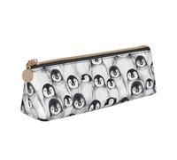 YANYU Trousse à crayons fonctionnelle avec imprimé pingouins mignons - Grande capacité - 21 x 5,6 x 6,1 cm - Pochette triangulaire avec fermeture éclair